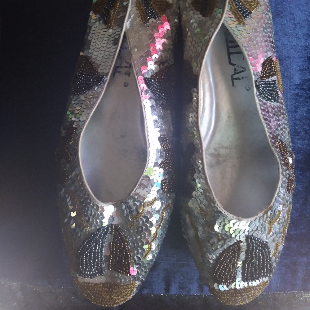 Beautifully Crafted Radical Nautical Sequin Flats